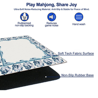 Tapis de table de mahjong et de poker imprimé sur mesure, anti-bruit, à bords renforcés, antidérapant, séchage rapide, résistant aux taches et à la moisissure