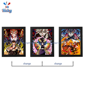 Ricky Breath Style Glow Art 3D Anime Affiche Produit En Plastique-Japonais <span class=keywords><strong>Demon</strong></span> <span class=keywords><strong>Slayer</strong></span> Inspiré UV Enduit pour 3D Affiche PET - Product Image 5