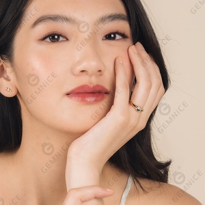 Gemnel última joyería de plata 925 personalizada día y noche anillo de sello de perla madre blanca y negra - Product Image 5