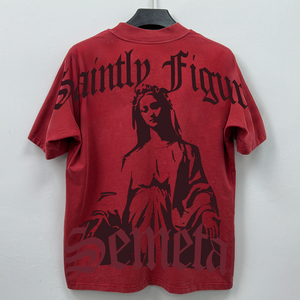Vintage personnalisé imprimé hommes chemise décontractée personnalisé surdimensionné Streetwear graphique T-shirt unisexe Boxy plaine coton t-shirt - Product Image 2