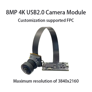 โมดูลกล้อง 8MP 4K USB2.0 รุ่น 125 °   ไม่มีการบิดเบือนภาพ DMIC 1/2.7 CMOS โฟกัสคงที่สำหรับการจดจำใบหน้า อุปกรณ์ฝังตัวในตัว ระบบมองเห็นภายในอาคาร - Product Image 1