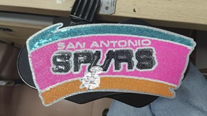 Disponibili Toppe Ricamate Termoadesive Bling Texas di <span class=keywords><strong>Grandi</strong></span> Dimensioni con Logo della Squadra Antonio Spurs, Toppe con Paillettes per T-shirt e Felpe - Product Image 3
