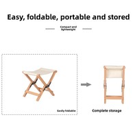 Tabouret pliant Yezhulin en aluminium et bois massif acajou, chaise pliante d'extérieur et table de camping double usage, mobilier de jardin/cour