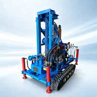 Foreuse hydraulique mobile sur chenilles pour puits d'eau, machine de forage rotative avec pompe de circulation de boue