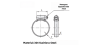 Collier de serrage métrique en acier inoxydable à dégagement rapide hydraulique avec raccords de tuyauterie à surface lisse