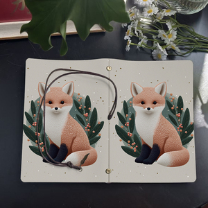 Kit de integración de cuaderno hecho a mano A6, regalo para nuevos empleados, ideal para notas de políticas y expectativas de roles con Fox Leaves B - Product Image 4