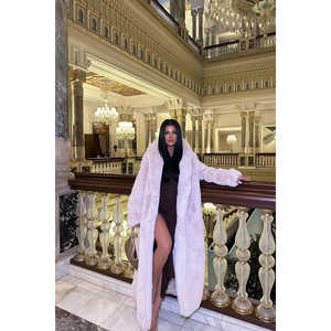 Manteaux en fausse fourrure Sasa pour femmes, couleur crème - Product Image 3