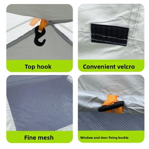 Tente de <span class=keywords><strong>camping</strong></span> Jerilo-A pour 2 personnes, imperméable, abri solaire, installation facile, légère, portable, cadre en polyester 170T et fibre de verre, été - Product Image 6