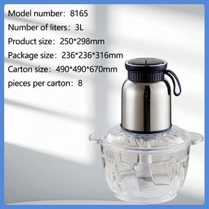 2025 bán buôn thiết kế mới thương mại điện thực phẩm Máy trộn 2L 3L hộ gia đình nhà bếp thịt máy xay Slicer Máy Rau Chopper - Product Image 3