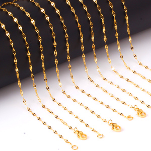 316L Stainless Steel Lip <b>Chain</b> Gold/<b>Silver</b> Necklace <b>Chain</b> Lobster Clasp Jewelry <b>Chains</b> - Product Image 2
