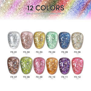 Esmalte <span class=keywords><strong>de</strong></span> <span class=keywords><strong>Uñas</strong></span> <span class=keywords><strong>en</strong></span> Gel con Brillo <span class=keywords><strong>de</strong></span> 12 Colores, <span class=keywords><strong>Diseño</strong></span> Original OEM, Suministros para <span class=keywords><strong>Uñas</strong></span>, Súper Brillante, <span class=keywords><strong>Semipermanente</strong></span>, 15ml - Product Image 3