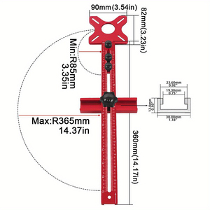 Hardware scanalatura Router piastra a mano cerchio Rooter punzone bussola Scriber Base fresatura fai da te strumento di carpenteria posizionamento universale Jig - Product Image 5