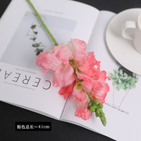 T-91 buket tangan buatan, bunga kepala naga Snapdragon pink untuk dekorasi properti pernikahan buket tangan bunga sutra Violet