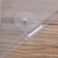 A7 A6 A5 Transparent souple PVC 6-Ring Binder Cover Snap Button Close Case pour 6 Trous Refill Insert Filler Paper Loose Leaf Binder