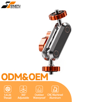 Bras articulé Shuotu Magic Arm avec double rotule et adaptateurs de vis 1/4 pouce, en métal antidérapant, pour caméra d'action et éclairage LED