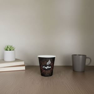 Vaso de Papel Desechable y Compostable de 4oz/6oz para Café/Té Caliente, de Una Capa, con Logotipo Personalizado - Product Image 1