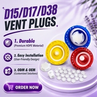 Bouchon de ventilation étanche D17 à flux d'air personnalisé compatible avec l'automatisation pour conteneurs de produits chimiques agricoles