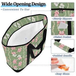 Large Capacity Outdoor Lunch Bag Aloha Hawaiian Flowers Puakenikeni Customs Waterproof Oxford Camping Cooler Bag - Product Image 5