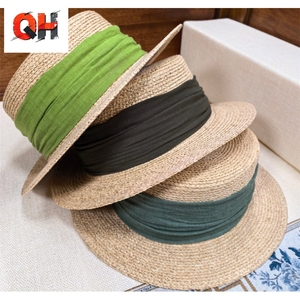 CLN64231 Chapeaux de <span class=keywords><strong>paille</strong></span> d'été en gros à large bord avec bande élégante, protection solaire, pour la plage <span class=keywords><strong>et</strong></span> les touristes - Product Image 4