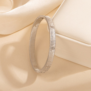 Fashion Bangle Gold Silver Plated <b>Copper</b> <b>Bracelet</b> Unisex Gift Jewelry Yiwu Origin Sz12.23 8 Circular Ring Design - Product Image 2