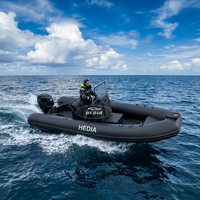 Bateau pneumatique Hedia Boats de haute qualité, 17 pieds, en PVC Hypalon RIB500, coque en aluminium, avec console centrale