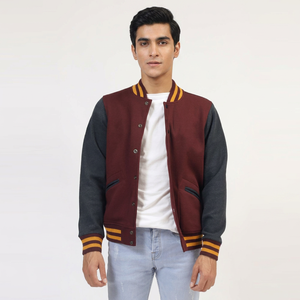 Fabricant OEM, vestes pour hommes de haute qualité, broderie personnalisée, uniforme de baseball, vestes décontractées en polaire, vestes varsity - Product Image 1