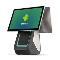 Edobbo ED1563 Terminal de commande de restaurant à écran tactile noir de 15.6 pouces Solution POS Android 4GB/8GB RAM intégrée 80mm Imprimante