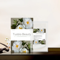 Masque en tissu hydratant, apaisant, calmant, anti-rides et réparateur pour la peau, à base de filtre fermenté de pivoine blanche, certifié Halal, végétalien et biologique
