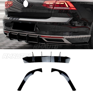 Black <b>Car</b> Rear Bumper <b>Diffuser</b> Rear Side Splitters Spoiler Lip Rear Bumper Protector Fit <b>for</b> Volkswagen Passat B8.5 2020+ - Product Image 1