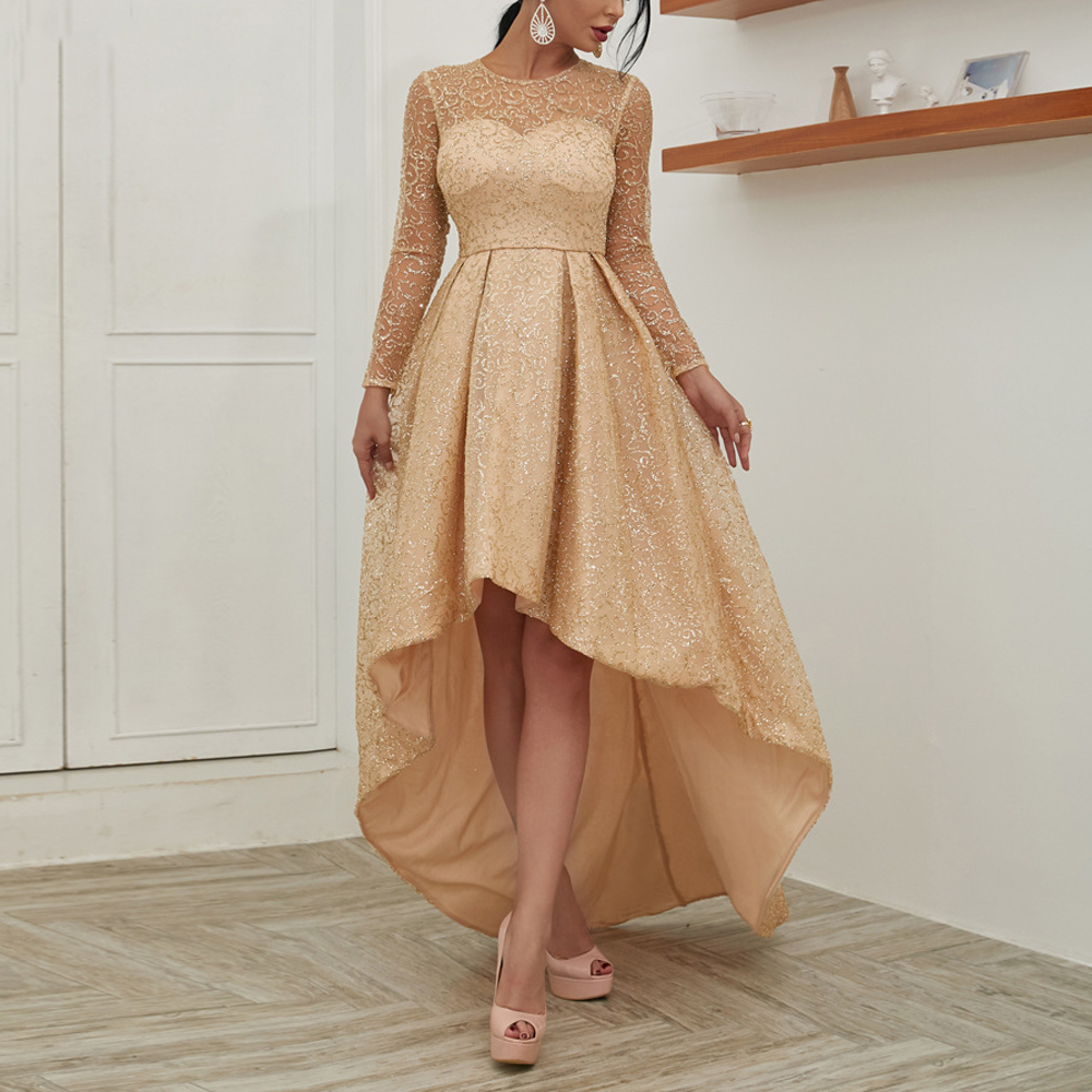 Encuentre el mejor fabricante de vestidos largos dorado y vestidos largos  dorado para el mercado de hablantes de spanish en alibaba.com
