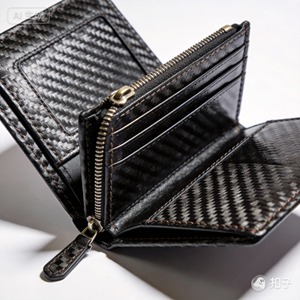 Woven Jacquard Carbon Fiber <b>Wallet</b>-Abrasion-Resistant Lightweight Unisex - Product Image 3