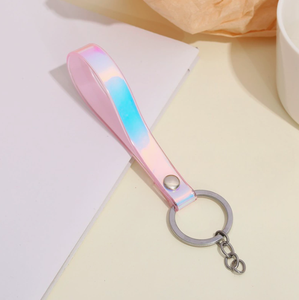 Gantungan Kunci Tali Ponsel Laser Reflektif DIY, Tas Pergelangan Tangan Carabiner PVC Tahan Air, Grosir - Product Image 2
