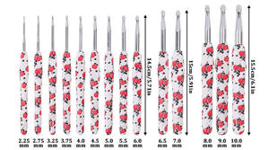 Lot de 14 aiguilles à crochet en caoutchouc 2.25mm(B)-10mm(<span class=keywords><strong>N</strong></span>) - Product Image 3