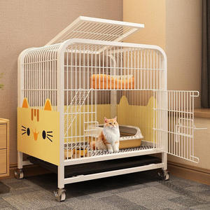 Jaula para gatos, casa para interiores, plegable, sin espacio en el suelo, inodoro para gatos, casa pequeña todo en uno - Product Image 1