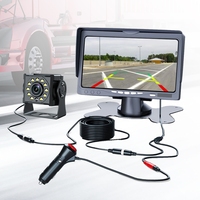 Caméra de recul à vision nocturne, système d'angle mort, étanche IP69K, grand angle, moniteur 7 pouces, système de vision arrière pour camion