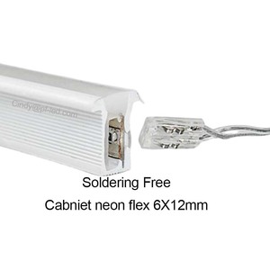 ไฟ LED ติดตั้งใต้ตู้แบบบางพิเศษ 24V ขนาด 6x12 มม. แถบซิลิโคนนีออนแบบยืดหยุ่น ตัดได้ ไม่ต้องบัดกรี - Product Image 1
