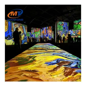 Immersive Video 360 Projection System Technology For Art Exhibition 3D Hologram Wall Immersive Projection