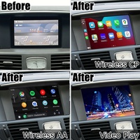 Lsailt inalámbrico Carplay Android Auto HD Actualización de pantalla para Infiniti Q70 M35 M37 M25 IT06 Nissan Fuga soporte Mirror Link