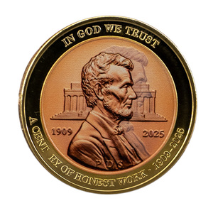 Moneta Commemorativa PANBO in Ferro Placcato 1909-2025, Rotonda con Stampa UV, Slogan 'Honest Work', Elemento USA, Collezione Souvenir - Product Image 2