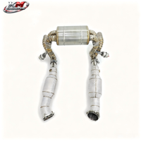 Système d'échappement complet en alliage de titane KM pour Ferrari F430 Scuderia 4.3L V8 2005-2009, avec catalyseur sport, collecteur et valve à vide, système cat-back