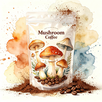 Approvisionnement d'usine 10 en 1 Champignon Café Poudre Crinière de Lion Shiitake Queue de Dinde Reishi Cordyceps Champignon Café Poudre Instantanée