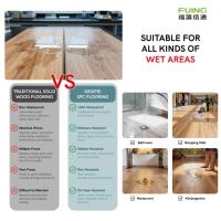 Suelo de WPC Ecológico de Alta Calidad, Resistente, con Relieve 3D, Antideslizante, para Sala de Estar