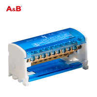 Barre omnibus industrielle UKK pour rail DIN, 31A 1000V, bornier à vis en laiton, bloc de distribution d'alimentation