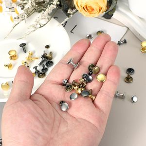 Uxcell Sets Remaches de Cuero de Doble Capa, Remaches Metálicos de Capa Redonda de X mm para Reparación de Cuero, Manualidades, Bolsos, Cinturones, Zapatos, Bronce - Product Image 3