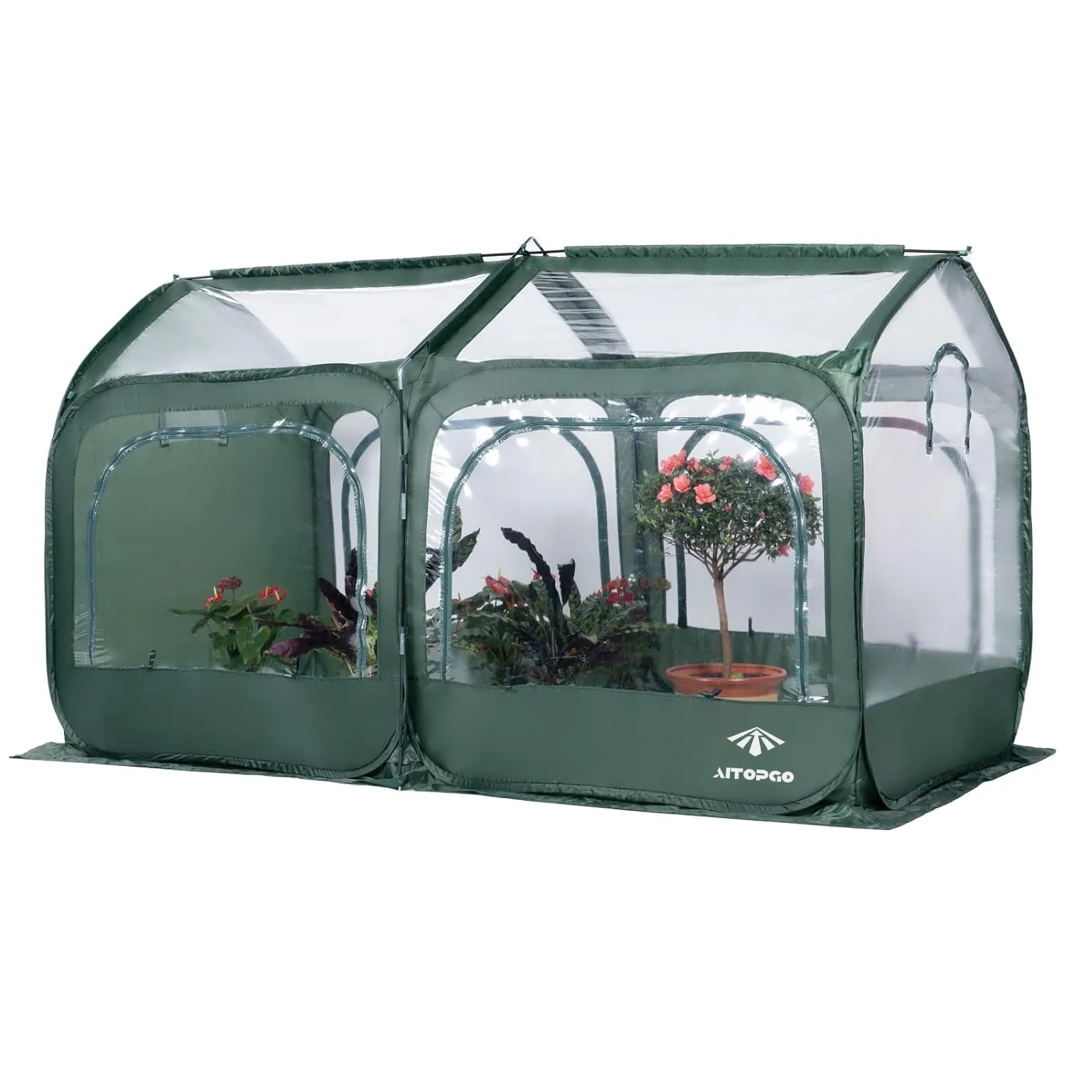 야외 및 실내 방수 및 UV 보호 그린 하우스 정원 선샤인 하우스 식물 성장 텐트 휴대용 미니 팝업 그린 하우스