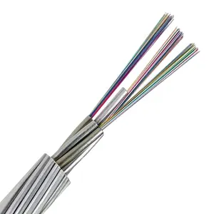 outdoor aerial cable opgw ground wire composite ground wire opgw Opgw Cable 12 24 48 96 144 Core Fiber Optic Cable