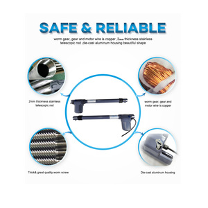 Nhà cung cấp Nhà máy hệ thống tự động từ xa 2 cánh tay Loại ổ đĩa điện đôi Swing cổng <span class=keywords><strong>Opener</strong></span> Đối với trang chủ - Product Image 6