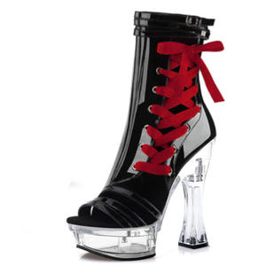 Botas de Tacón de 14 cm, Botas de Cuero Góticas, Bailarinas de Pole Dance, Plataformas Sexys para Reinas Travestis, Zapatos Fetiche para Club Nocturno, Escenario, Caminar - Product Image 1