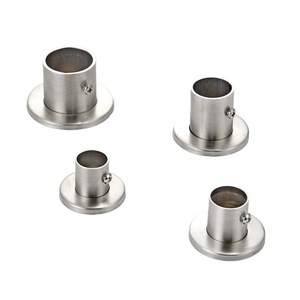 Accessoires de tringle de penderie en acier inoxydable 304 épaissi et robuste, avec siège à bride, nouveau modèle à pied haut, décoratifs et protecteurs de vêtements - Product Image 1