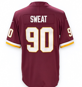 Camiseta de Fútbol Americano Unisex de los Washington Commanders, 100% Poliéster, Personalizada, Color Granate, con Nombre y Número Bordados, Manga Corta, para Fanáticos - Product Image 2